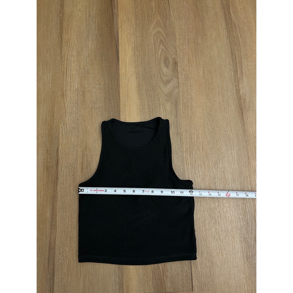 Vuori Black pose plyo crop Tank Top High Neck Racerback XS workout gym athletic - Picture 4 of 5